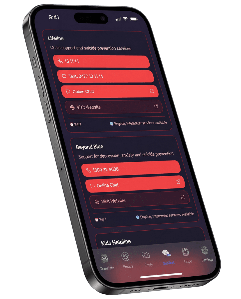 GenLingo Crisis Detection on iPhone